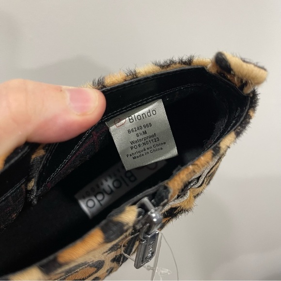 Blondo Tami Waterproof Moto Bootie Leopard Print Size 8.5 - Picture 11 of 12